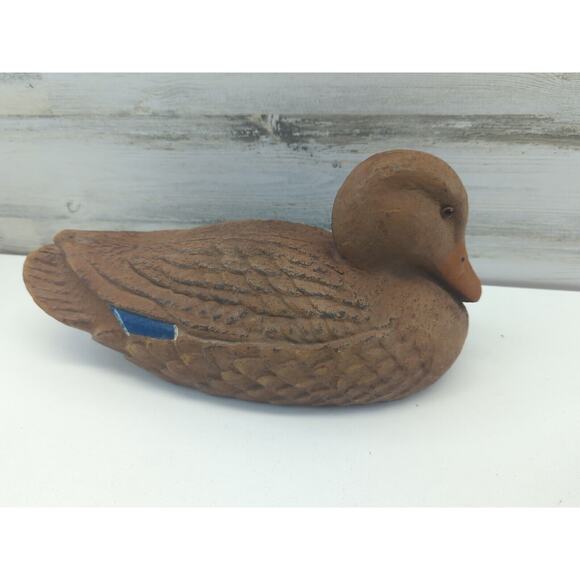 Carry Lite Hen Mallard Paper Mache Decoy Brown‎ Blue Duck Decoy - Picture 4 of 12